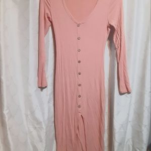 Rue 21, body con, mid length dress, with leg split.